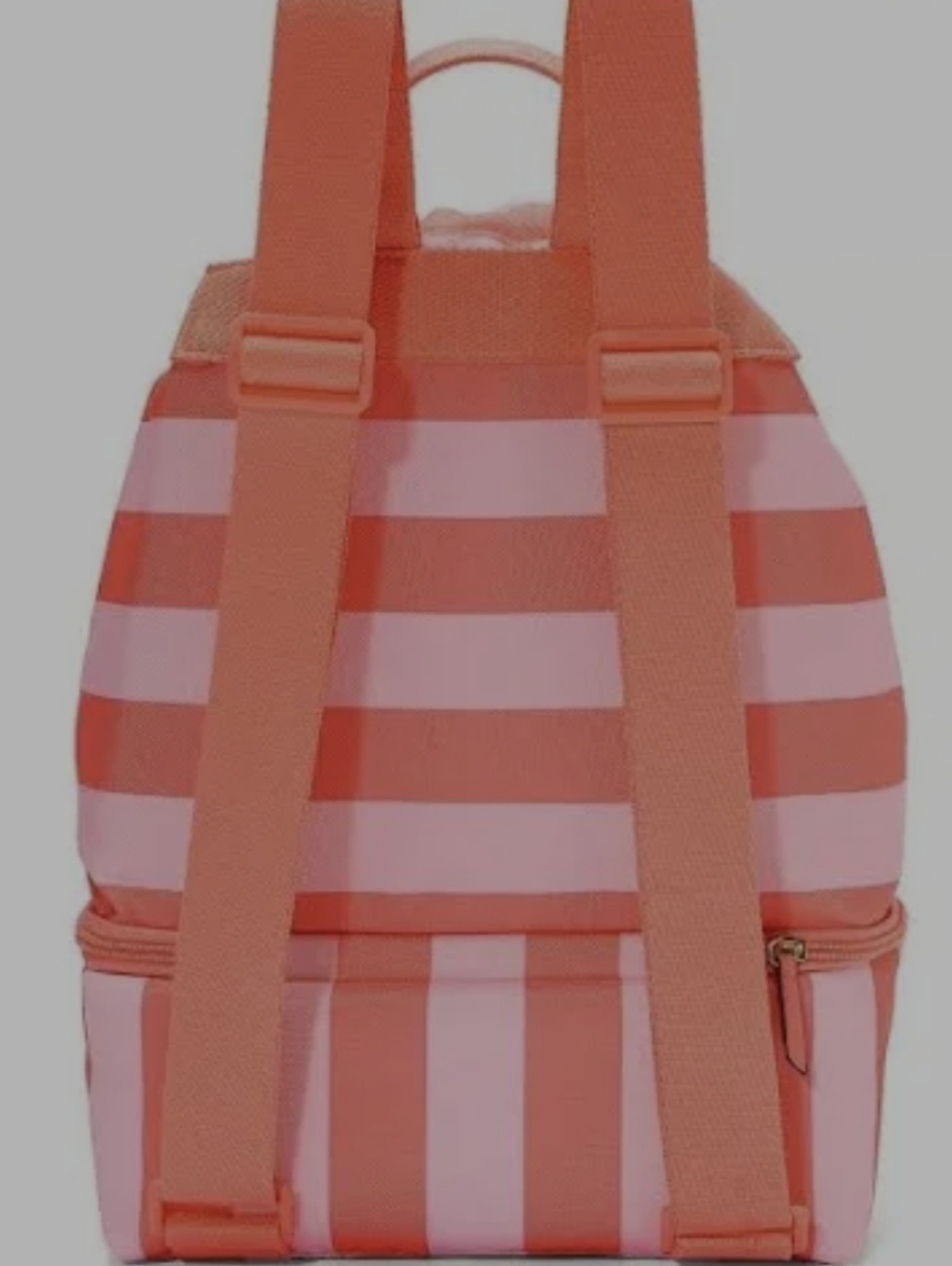 NWT Victoria's Secret Pink & Coral Striped Drawstring Backpack VS Summer Cooler